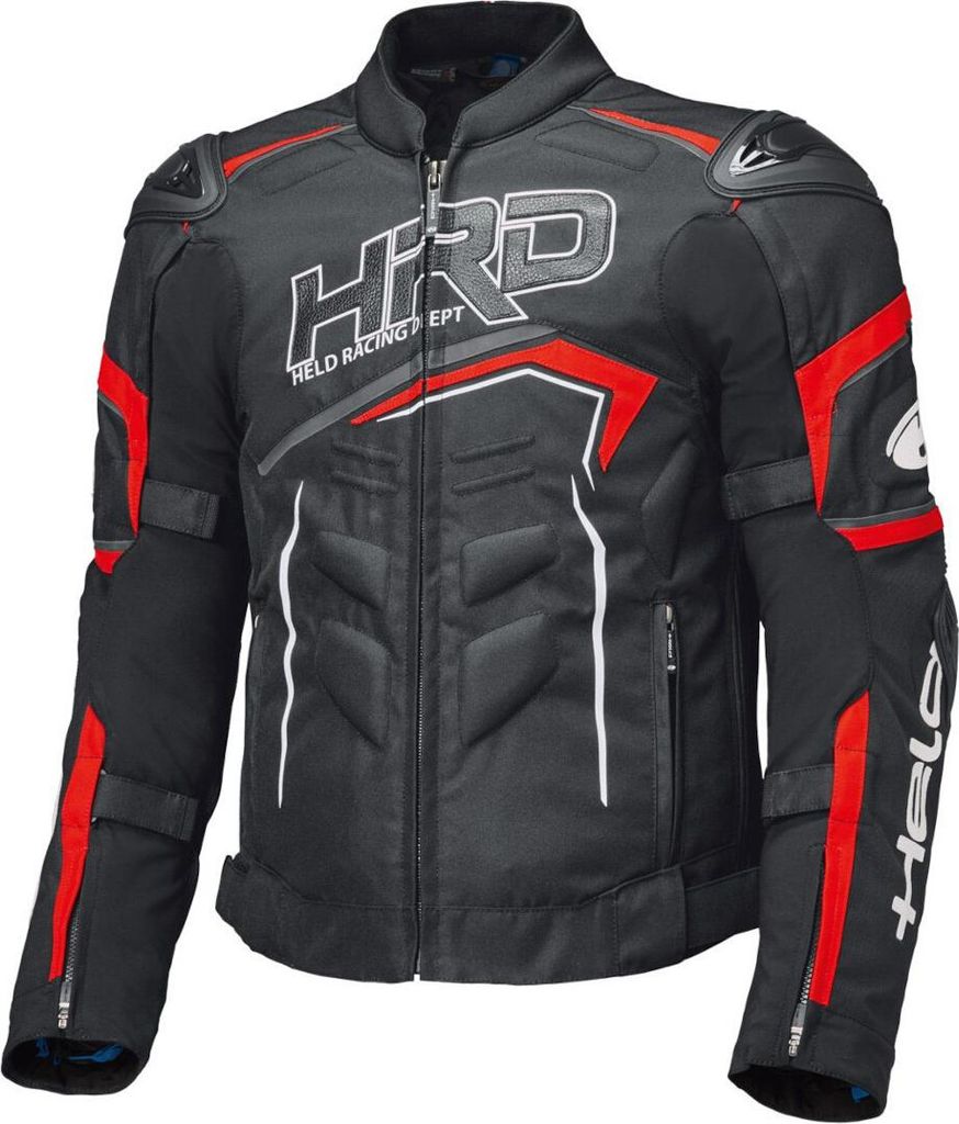 Held Safer SRX Motorrad Textiljacke, schwarz/weiß/rot, 2XL