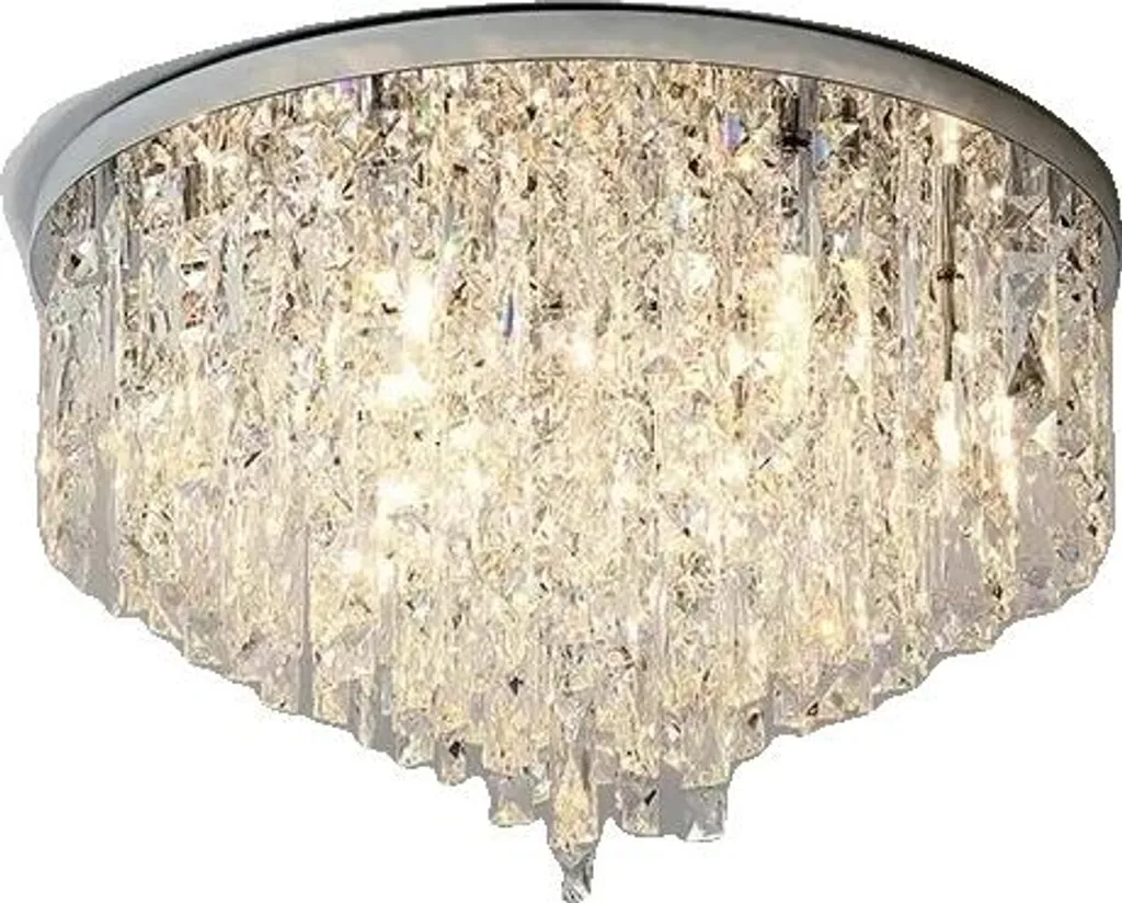Plafonnier moderne chrome 8 lampes 30CM pour éclairer les pièces sombres