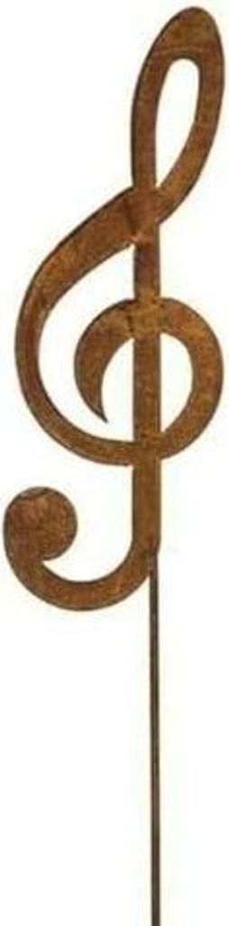 Gartenstecker Notenschlüssel Edelrost Metall Rost Gartendekoration Weihnachten rostige Gartendekoration