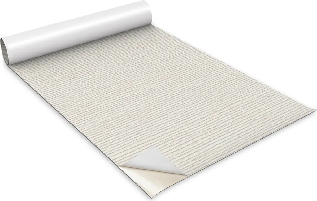 Pellicola Adesiva Mobili Effetto Tessuto Chiaro 100x50 cm - Qualità Top