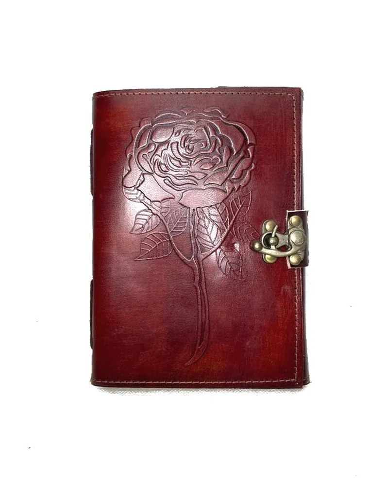 Diario in Pelle Rose Flower Meadow Notebook Vintage India Elegante
