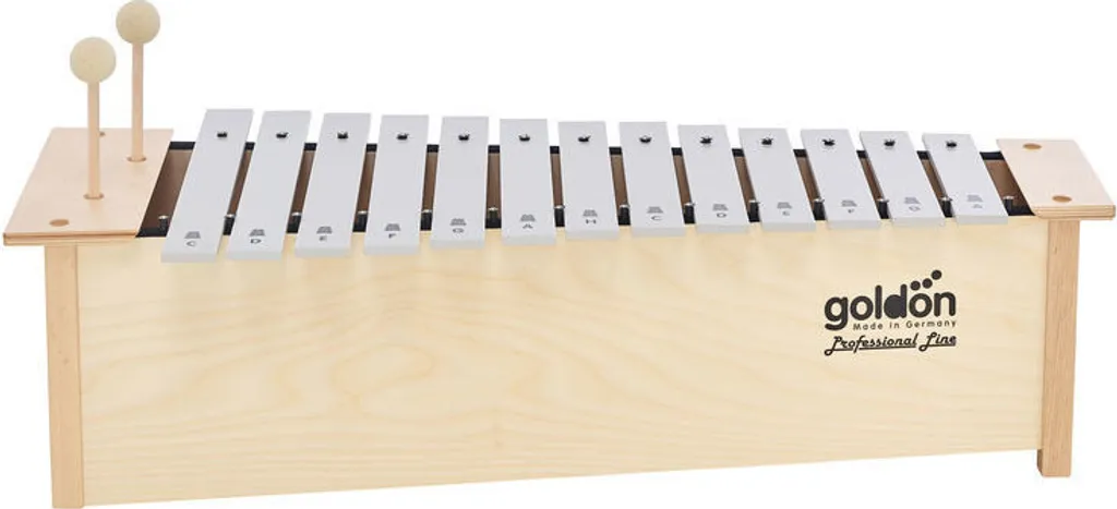 Métallophone alto avec lames en acier et caisson de résonance