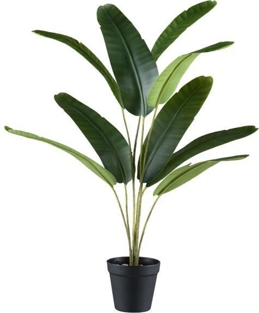 artplants.de Künstliche Bananenpflanze LACTER im Dekotopf, 50cm - Kunst Bananenbaum