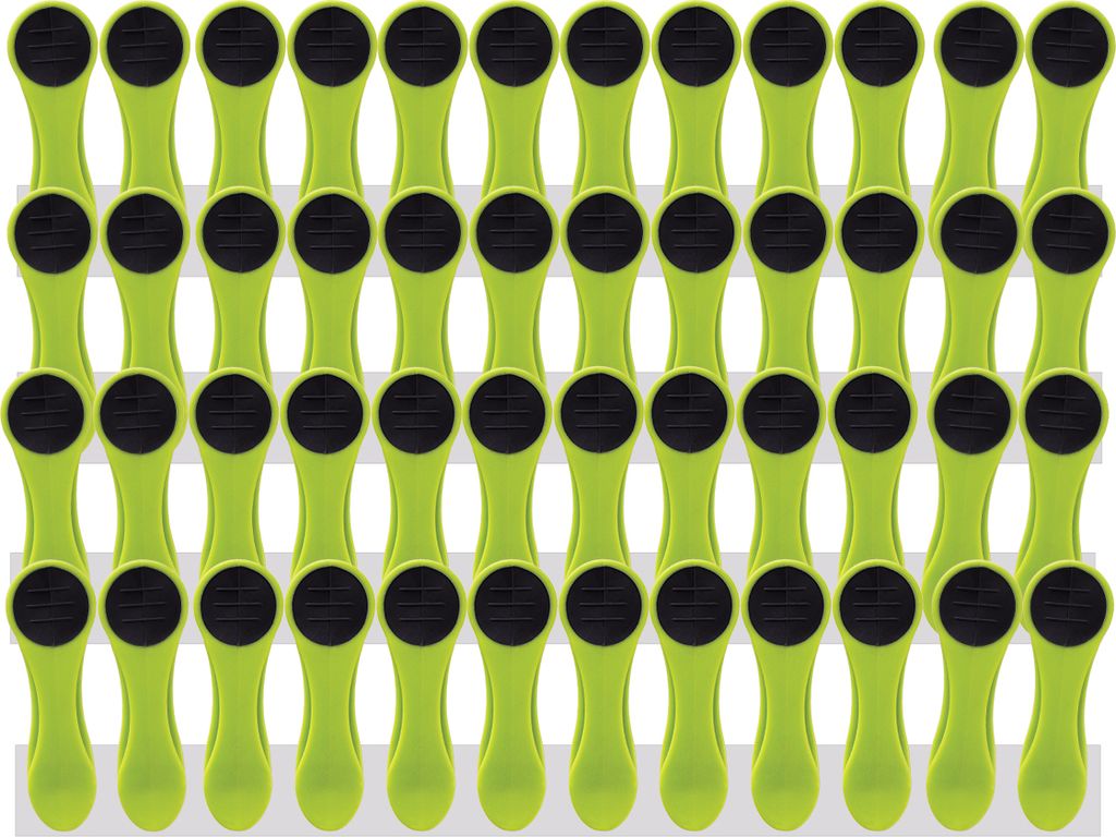 trendfinding 48 Wäscheklammern mit Spiralfedern und Softgrip - Grün-Anthrazit