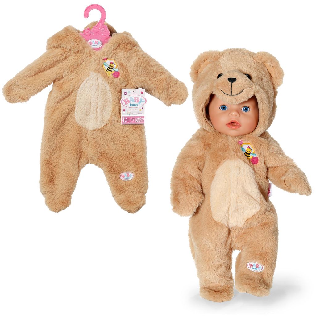 BABY born Bärenanzug, Strampelanzug in Teddy-Optik für 43 Produktbild 