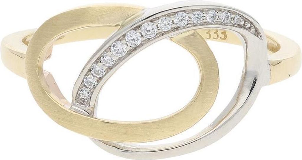 Ring Gold und Weißgold 333 Zirkonia JL10-07-3416 JuwelmaLux Größe 56