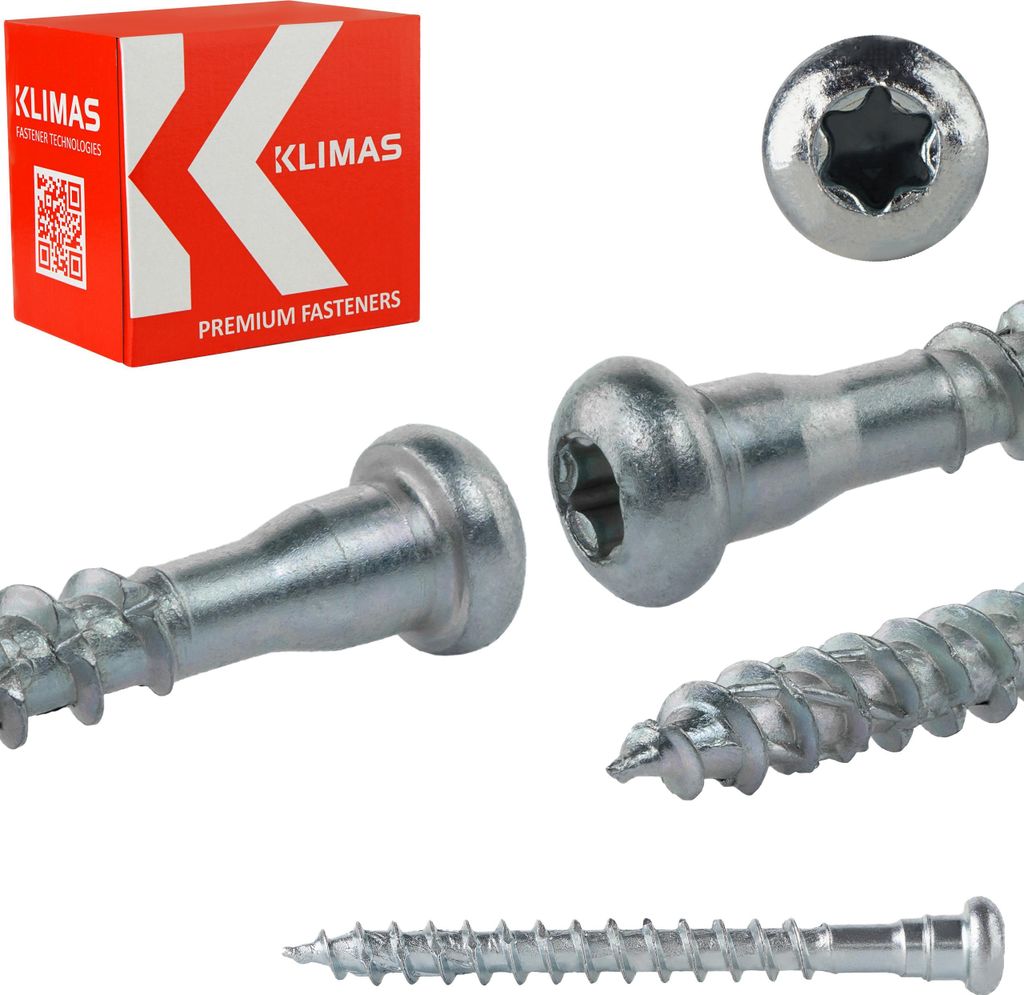 A product shot of screws and their packaging.