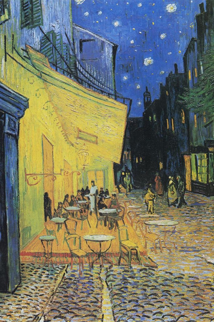 Plakat 61x91,5cm Café Terrace at Night, Van Gogh Vintage für das Wohnzimmer