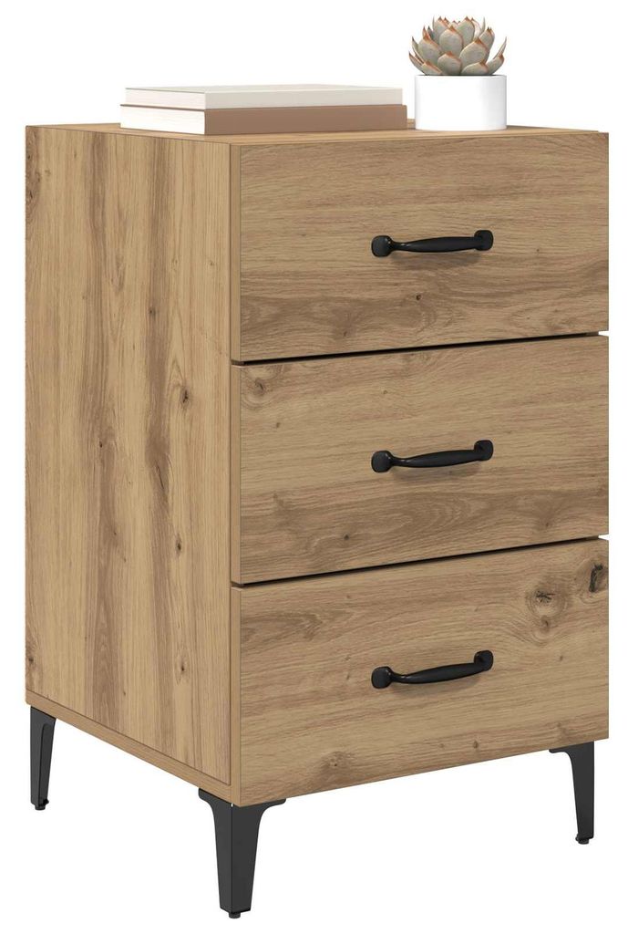 vidaXL Nočný stolík Artisan – dub 40 x 40,5 x 66 cm Obrázok produktu 