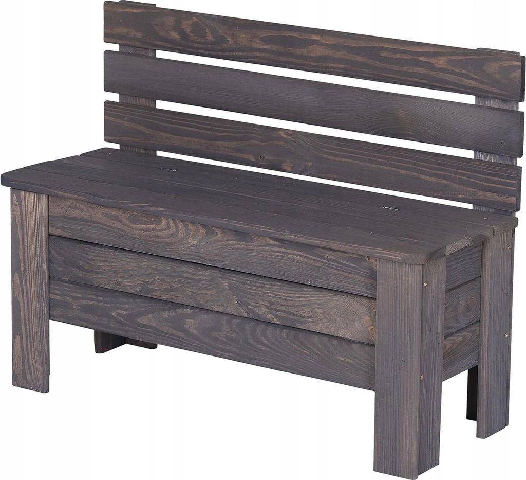 STOLMAK Záhradný drevený box 111 l 71x54x29 cm sivý, Obrázok produktu 