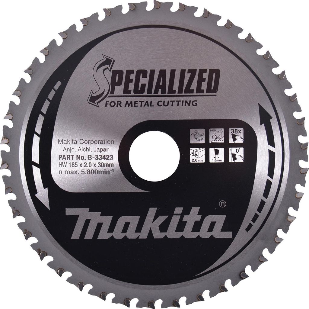 Makita SPECIALIZED Sägeblatt 185x30x38Z Produktbild 