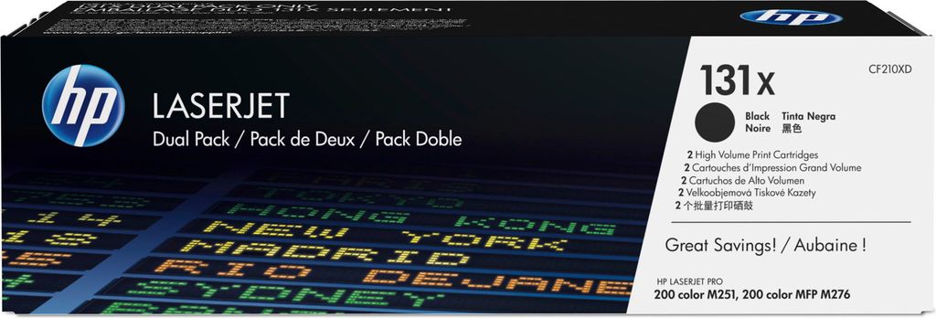 HP 131X 2-pack High Yield Black Original LaserJet Toner Cartridges Tonerkartusche 2 Stück(e)