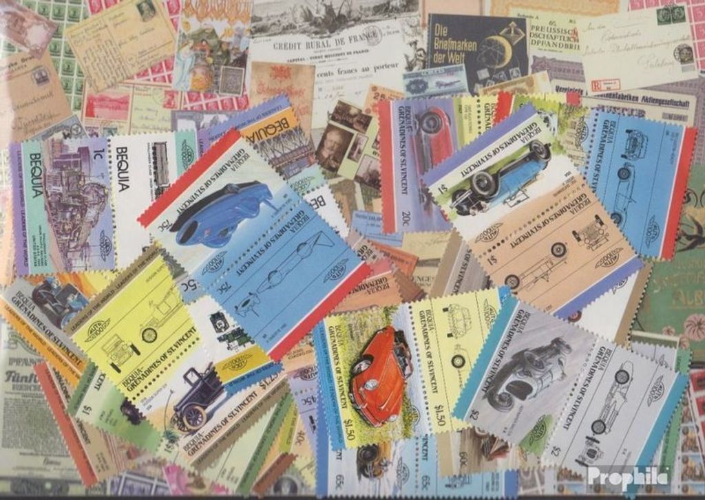 Briefmarken St. Vincent - Bequia 50 verschiedene Marken