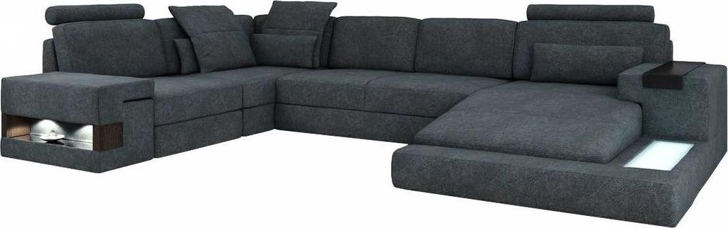 Runde Eck Sofa Polster xxl Big U-Form Couchen Wohnlandschaft U Form Sofas Neu