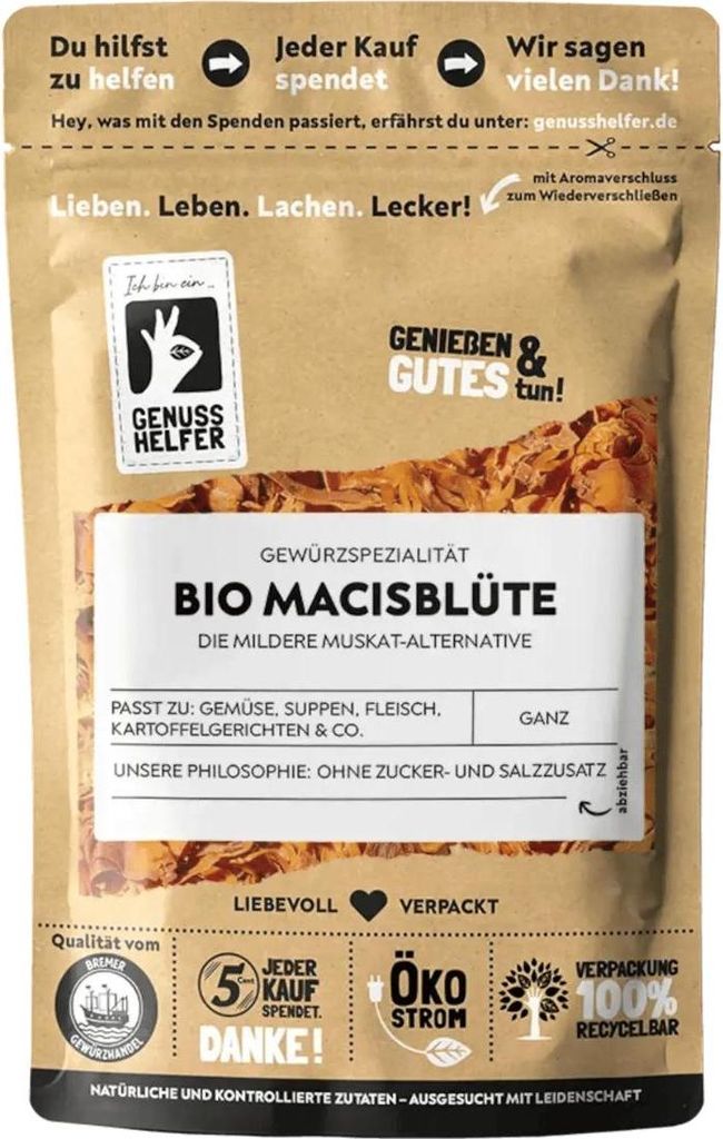 Macisblüte , ganz, Muskatblüte, Macis ganz zum Kochen, 20g