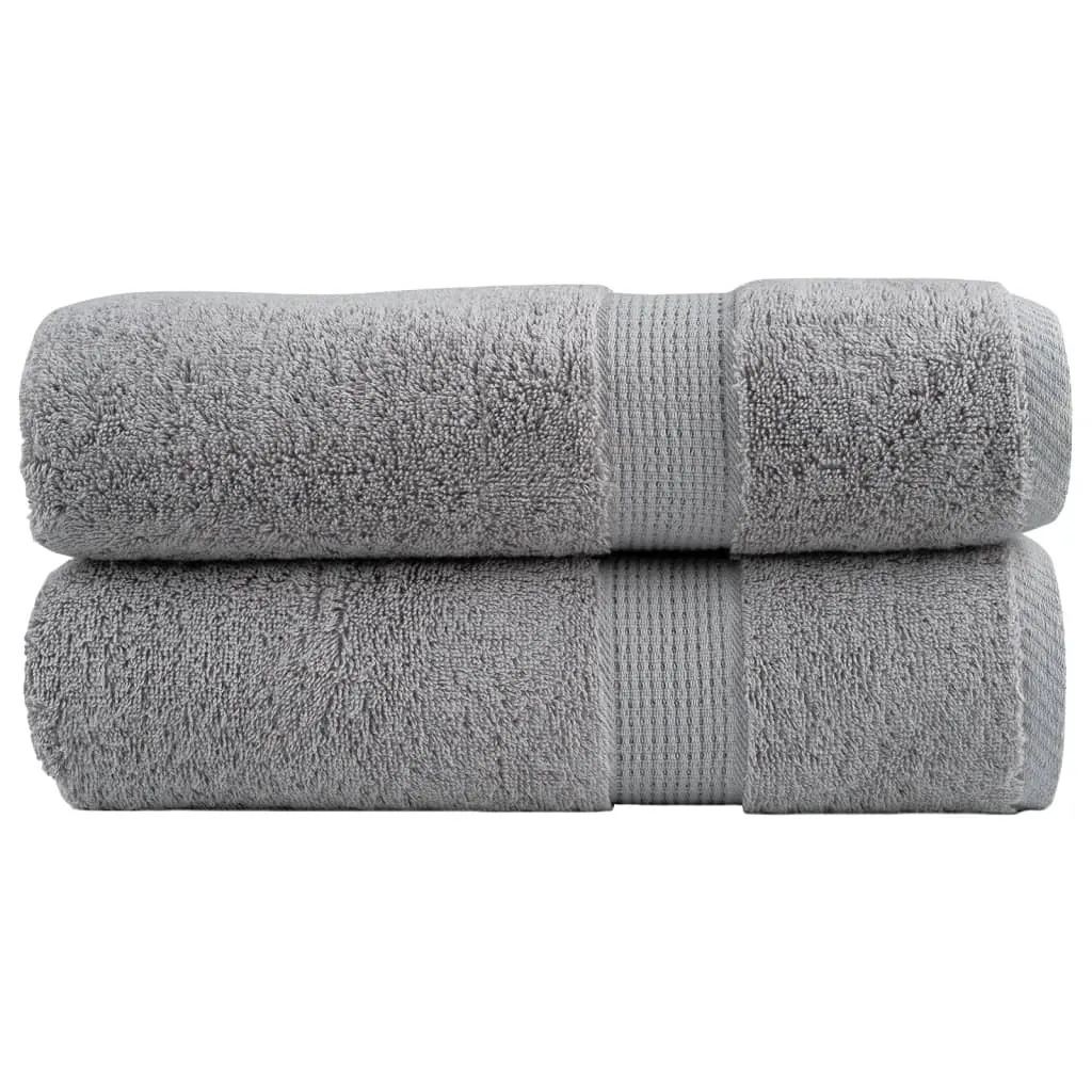 Set 2 Asciugamani SOLUND 100x150 cm Premium 600g/m² Grigio | Morbidezza Hotel