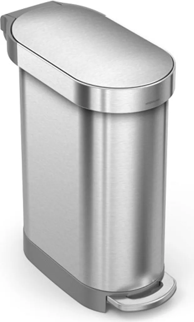 Simplehuman Poubelle Slim 45 Litres - Poubelle à Pédale en Acier Inoxydable