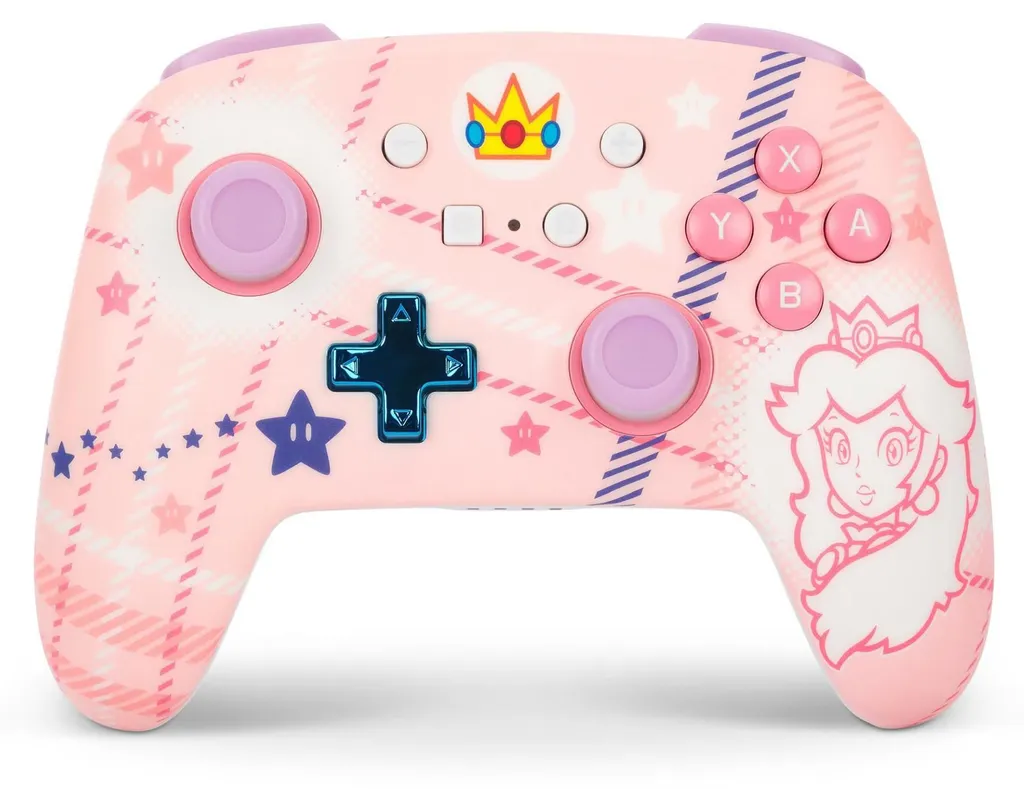 Contrôleur Bluetooth Nintendo Switch PowerA Style Princess Peach Plaid