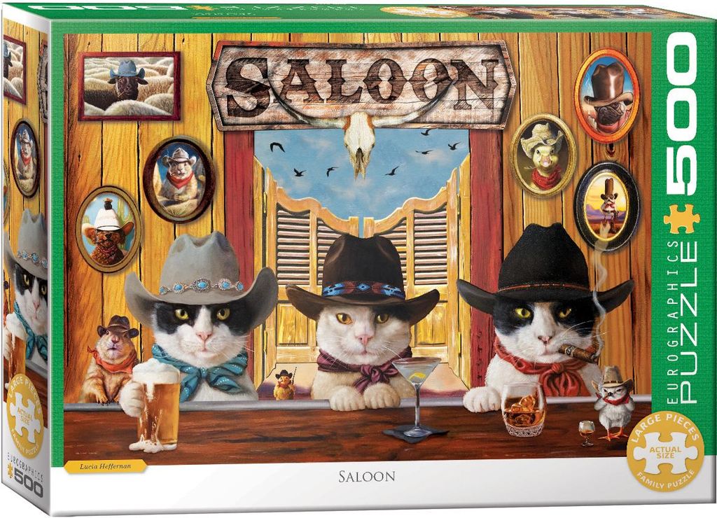 Puzzle, 500 Teile, XXL, Eurographics, Saloon, Lucia Heffernan