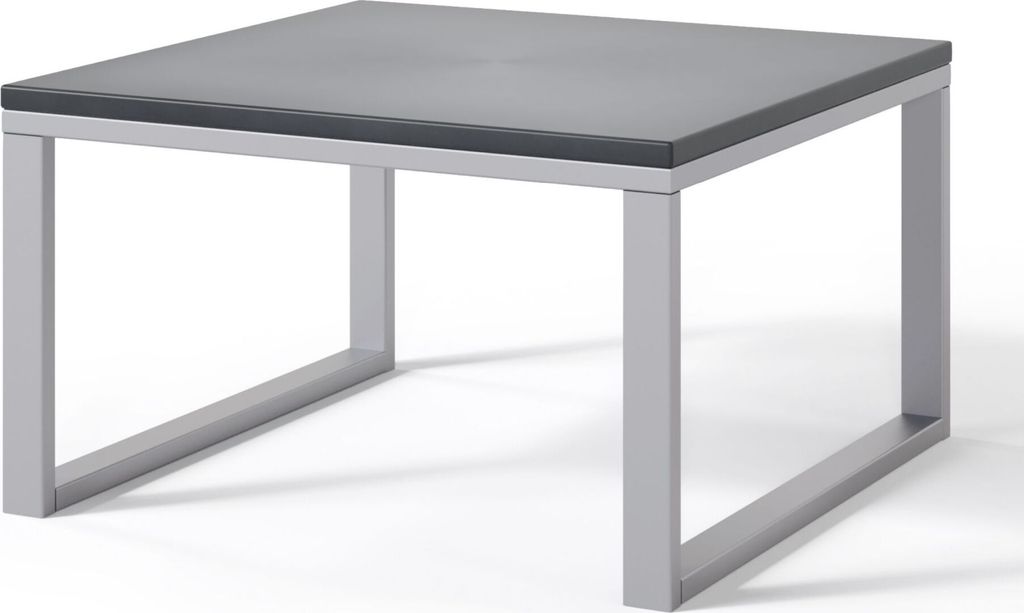 Selsey Dywilly - Gartentisch, Betonoptik / graues Gestell, 60x60 cm