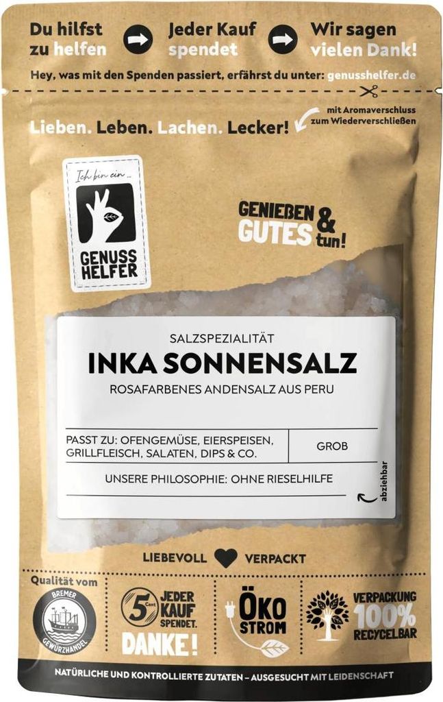 Inka Sonnensalz, rosa Salz aus Peru, 120g Produktbild 