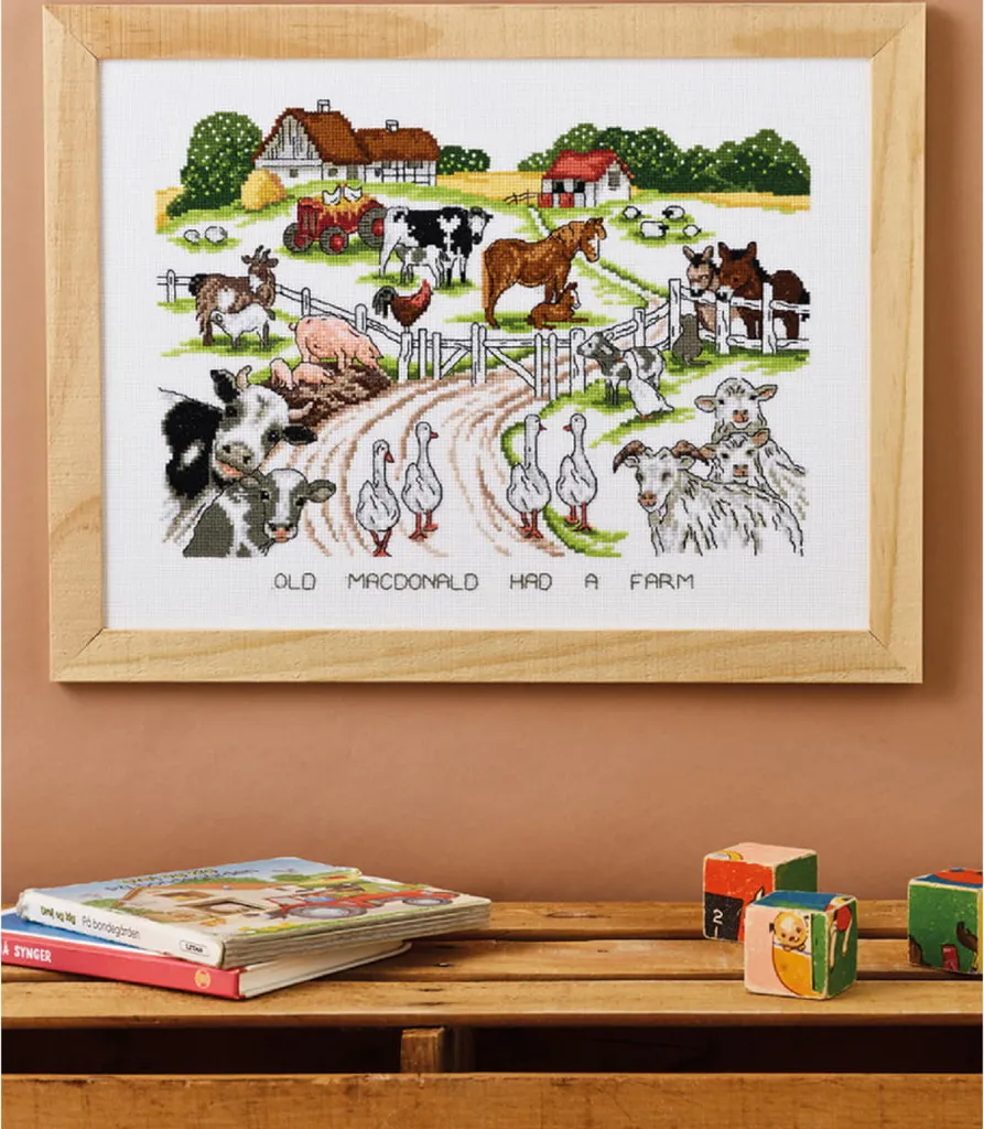 Kit point de croix compté La ferme de Permin pour tableau de 40x30
