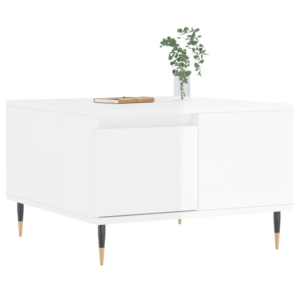 Offerta Tavolino Salotto Bianco Lucido 55x55 vidaXL - Design a Prezzo Shock - 4