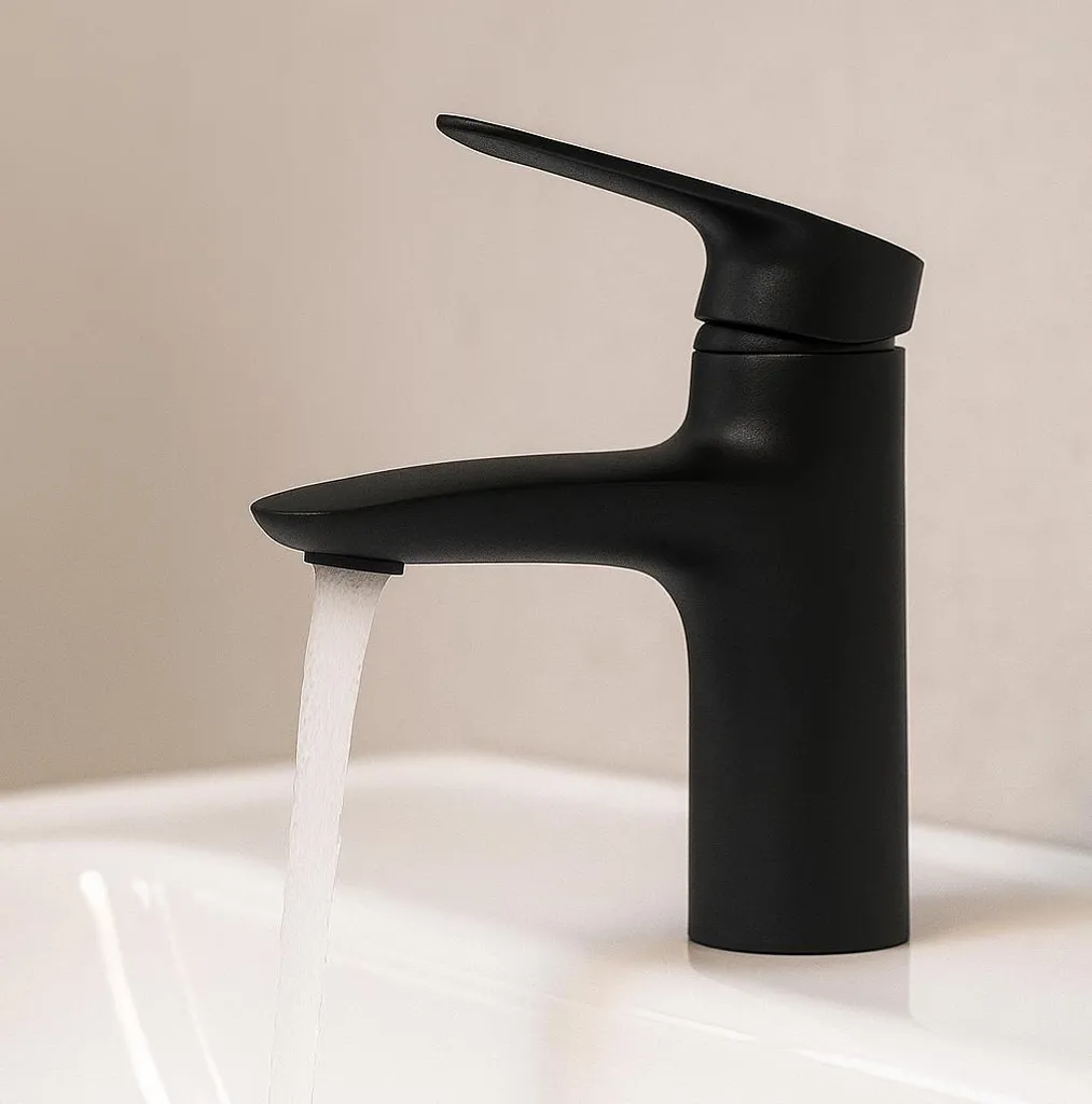 Miscelatore per Lavabo senza Stelo Monocomando Nero Opaco