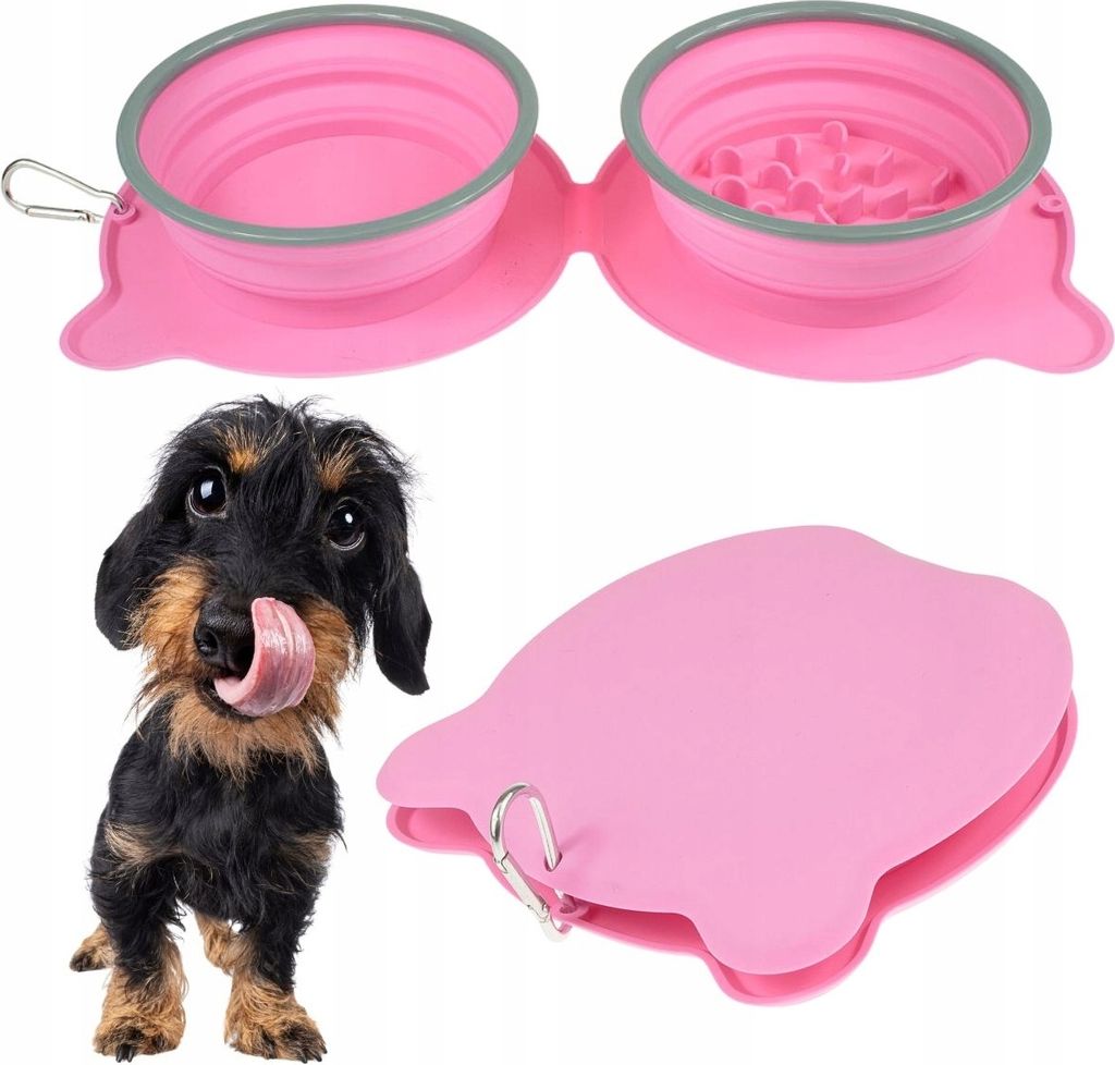Double Folding Dog Travel Bowl langsam fressend für Wasser
