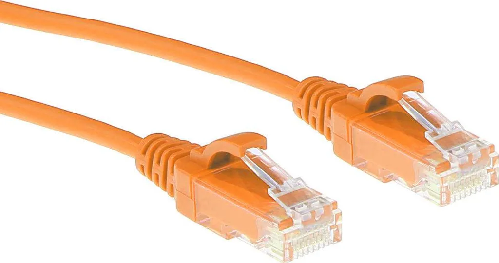 ACT Slimline CAT6 1m Arancione DC9101 | Cavo Professionale LSZH