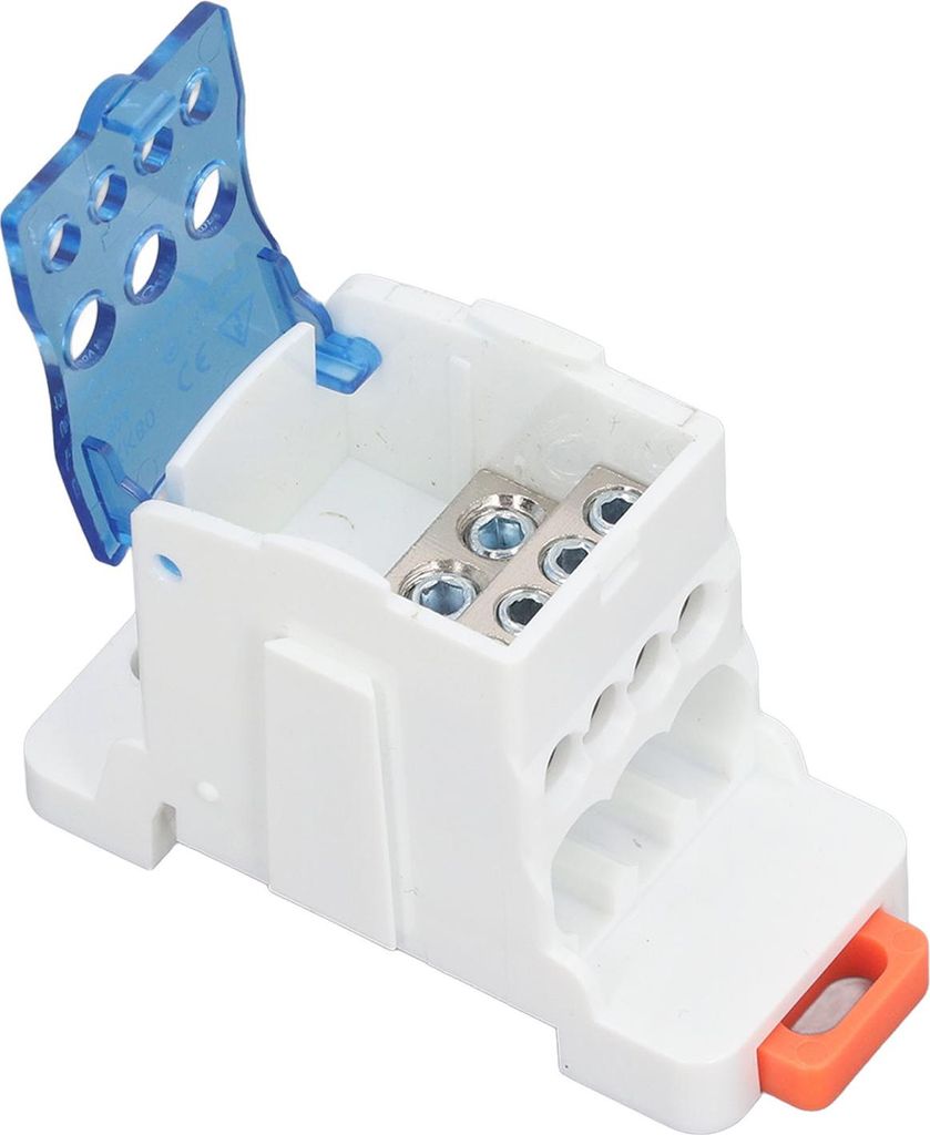 UKK80A Klemmenblock-Stromverteilerkasten für DIN-Schienenmontage, universeller elektrischer Kabelverteilerkasten 1000 V AC/DC
