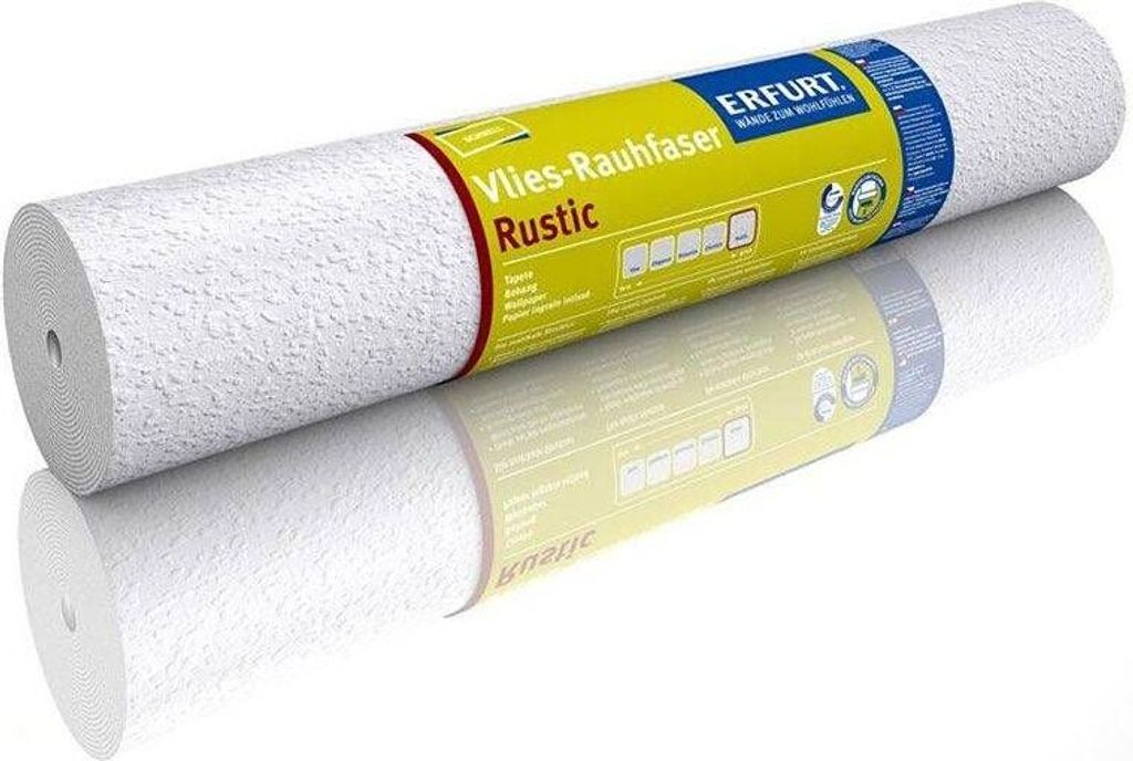 Erfurt Vlies-Rauhfaser Rustic weiß 10 x 0,53 m