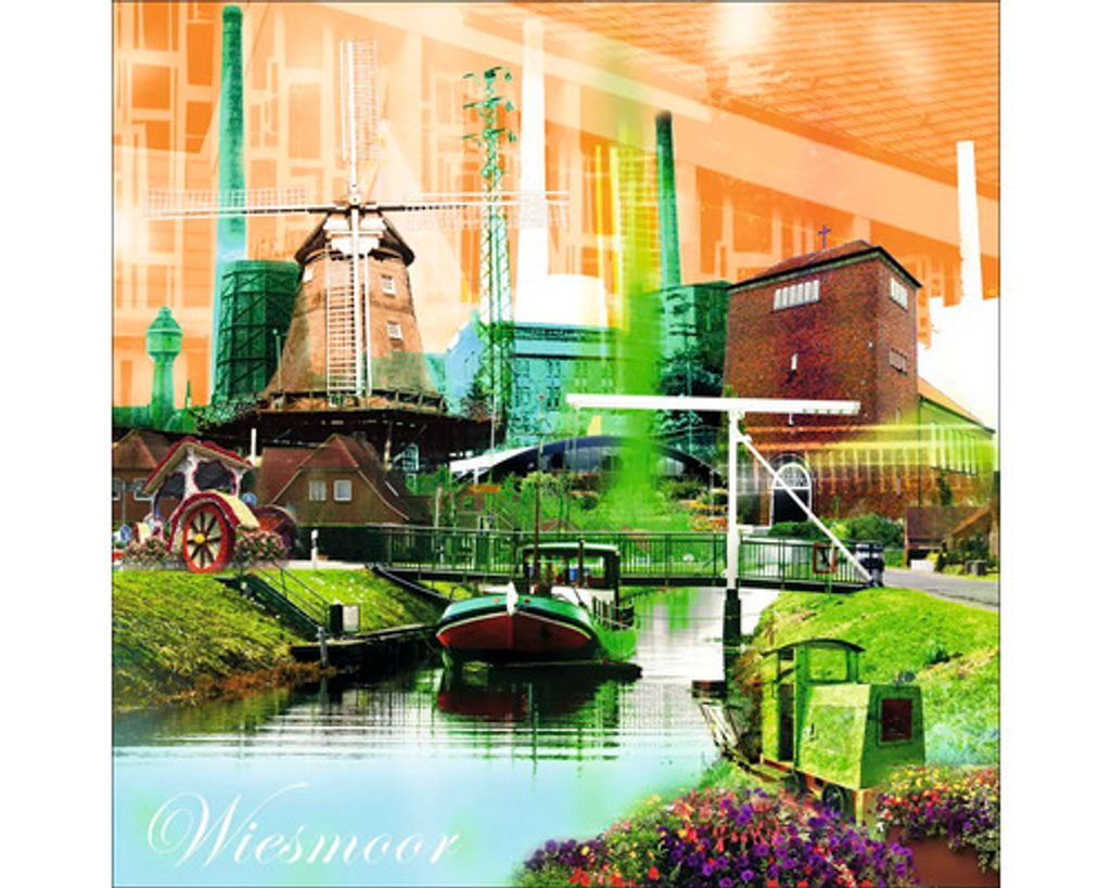 Glasbild Wiesmoor Wahrzeichen I 80x80 cm