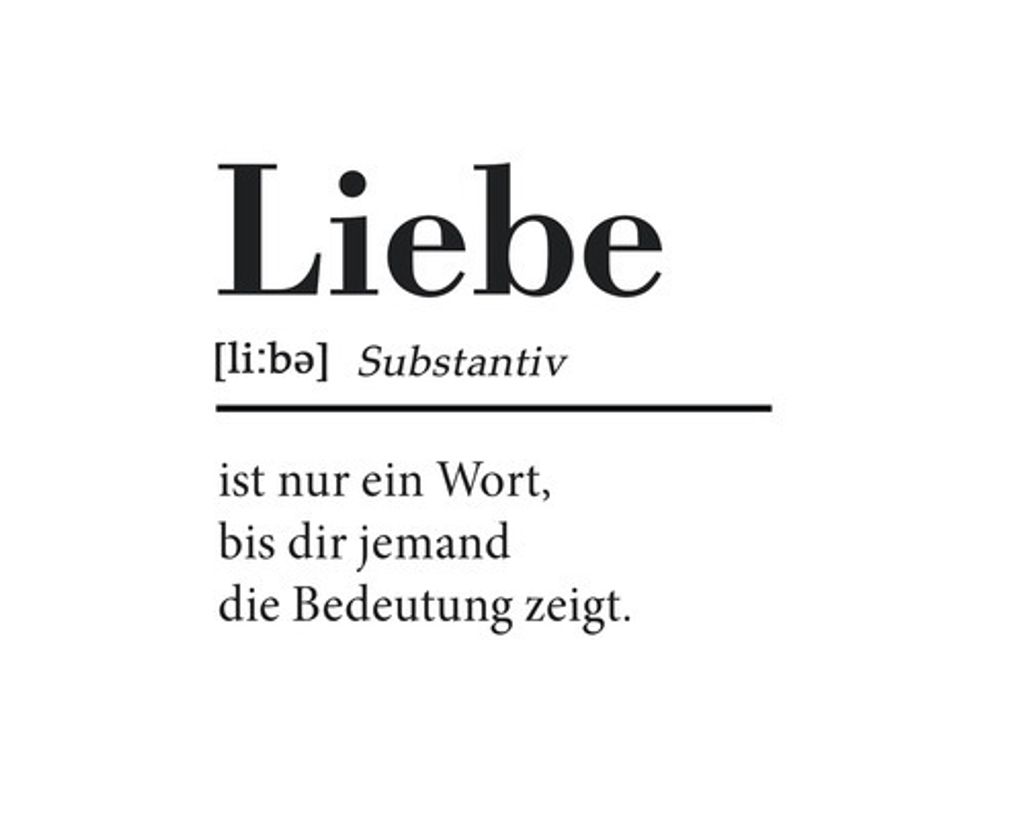 Leinwandbild Definition Liebe 27x27 cm