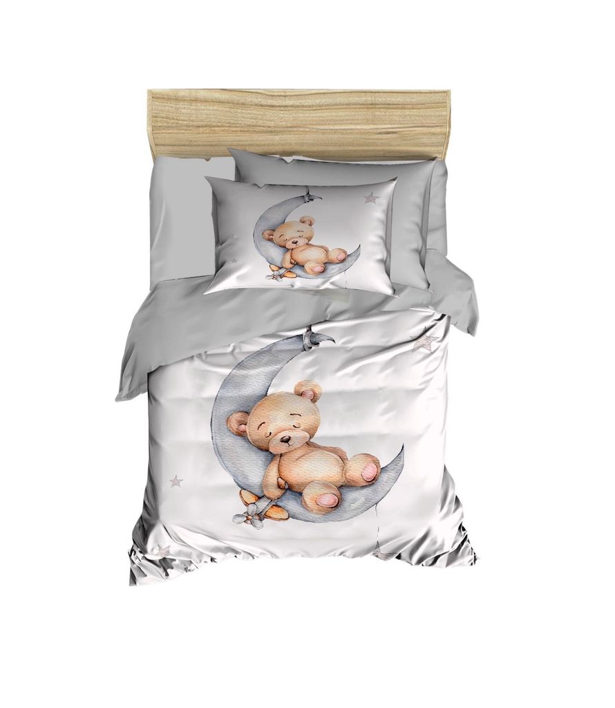 L'Essentiel Linge de Maison, PH191, Baby-Bettbezug-Set, Grau, 100 x 150 cm