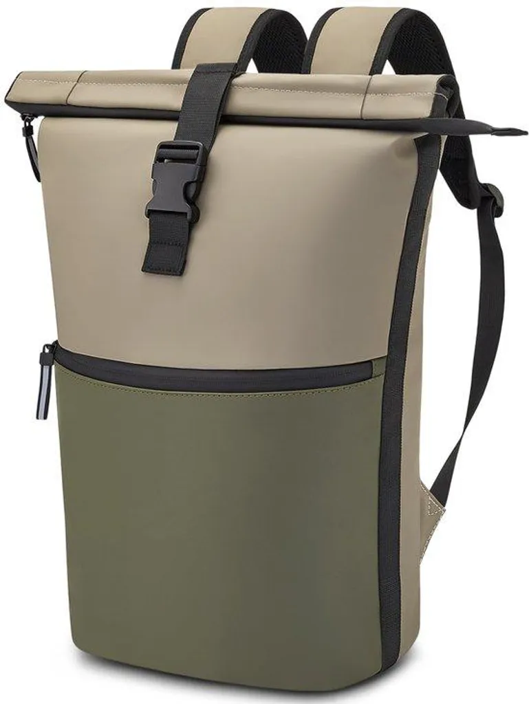 Sac à dos ordinateur 17,3" imperméable vert avec volume ajustable
