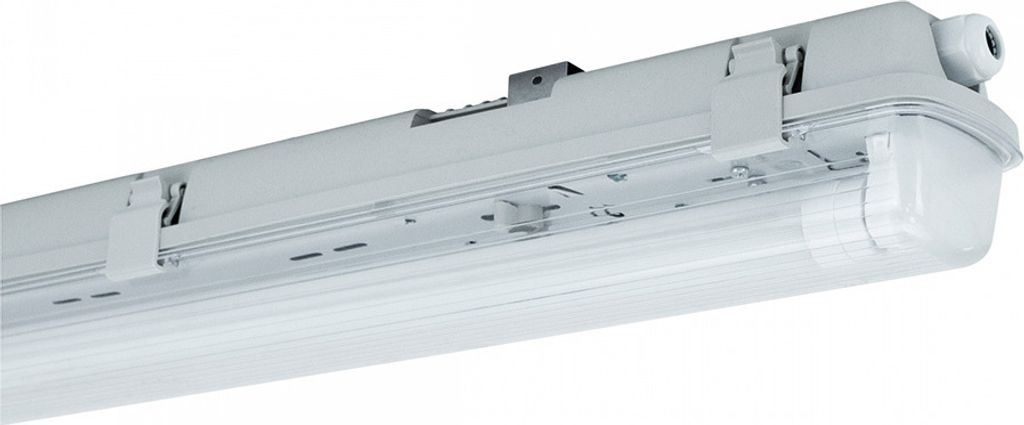 LED-Feuchtraumleuchte IP65  T8/G13 - 150cm  Grau |  1- oder 2-flammig für 150cm LED Röhren Universal  | IK10 Wannenleuchte