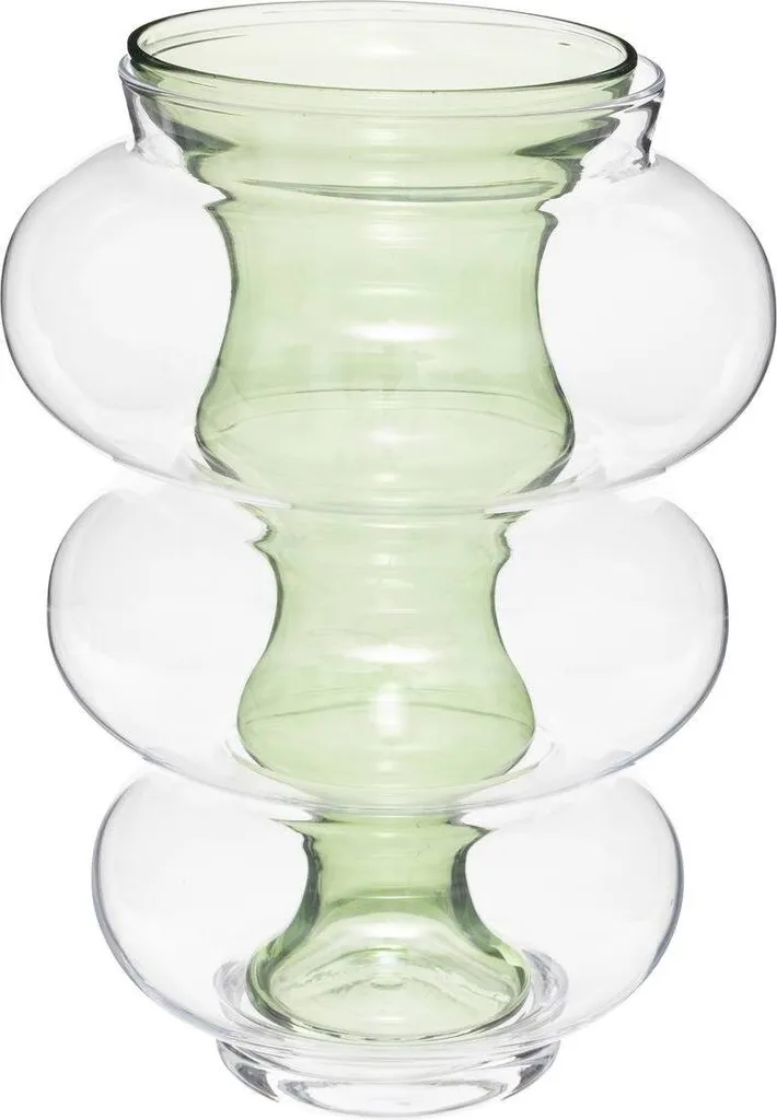 Vase en verre soufflé vert design Double Matali Crasset hauteur 36cm