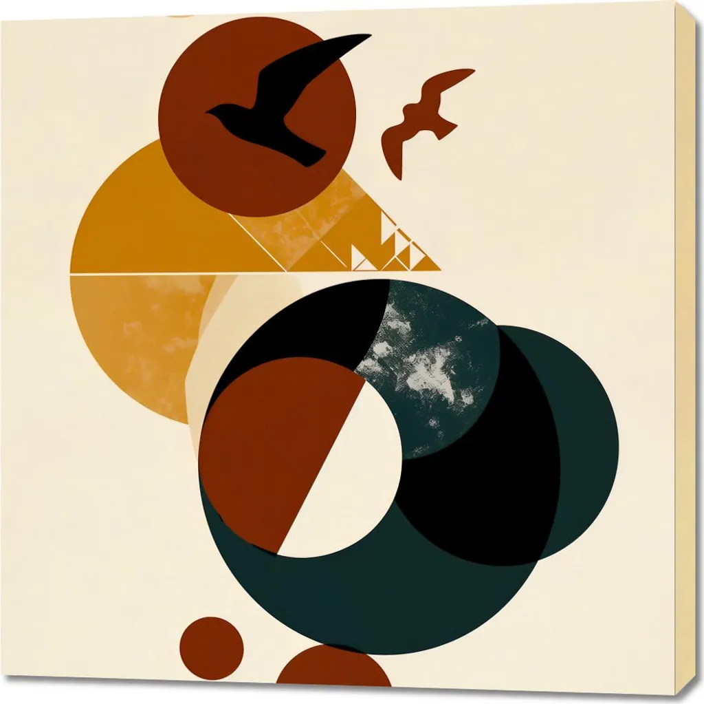 Quadro Astratto 90x90 Migrazioni Cosmiche | Arredo Parete Design Luxury