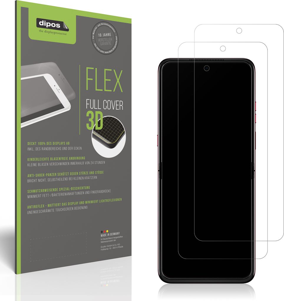 2x Full Cover Schutzfolie matt für Motorola Razr 60 Ultra Innenseite Panzerfolie Anti-Shock