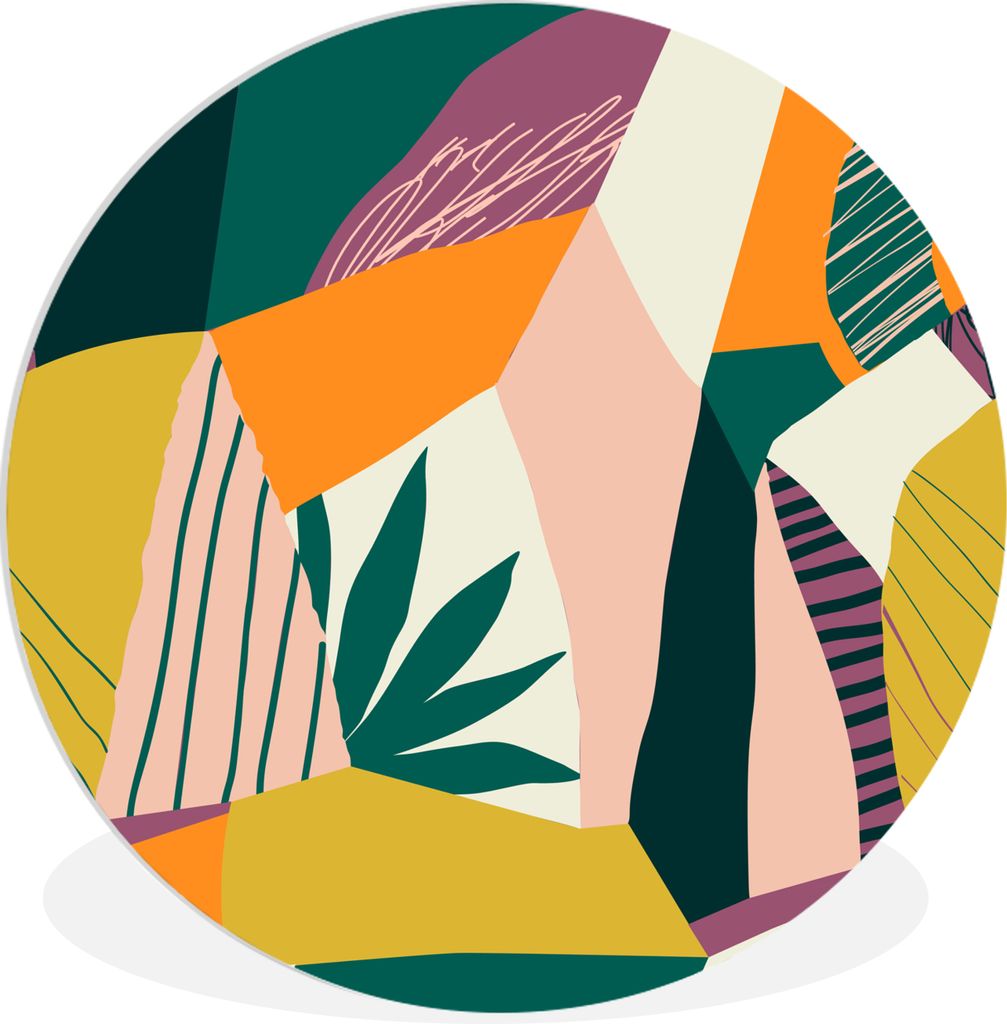 MuchoWow - Wand-Kreis - Wohnzimmer - Bild - Runde - Wanddeko - Dibond - Kunstdrucke