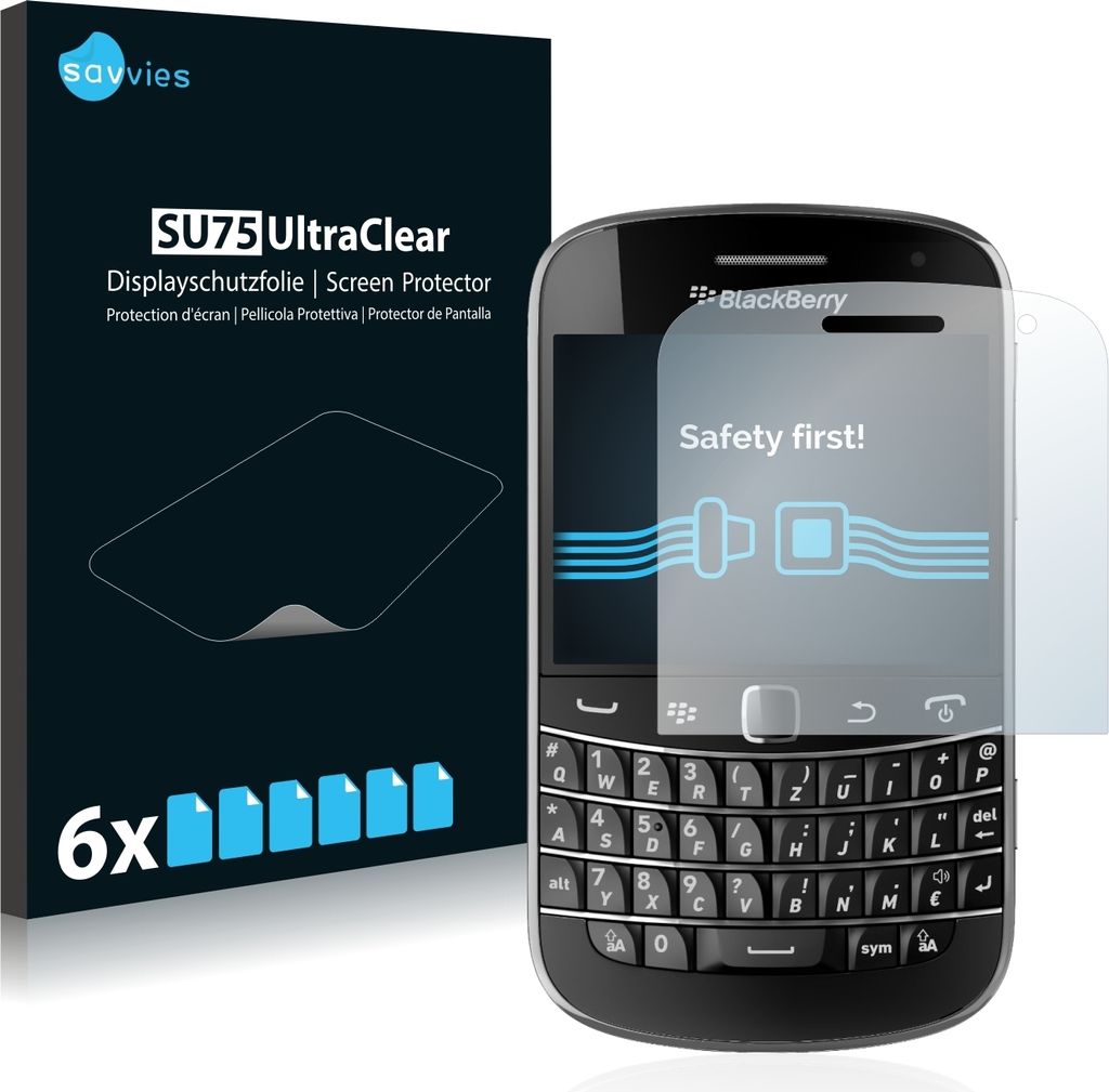 6x Für RIM BlackBerry Bold Touch 9900 Schutzfolie Savvies Displayschutz Display Schutz Folie Klar Transparent
