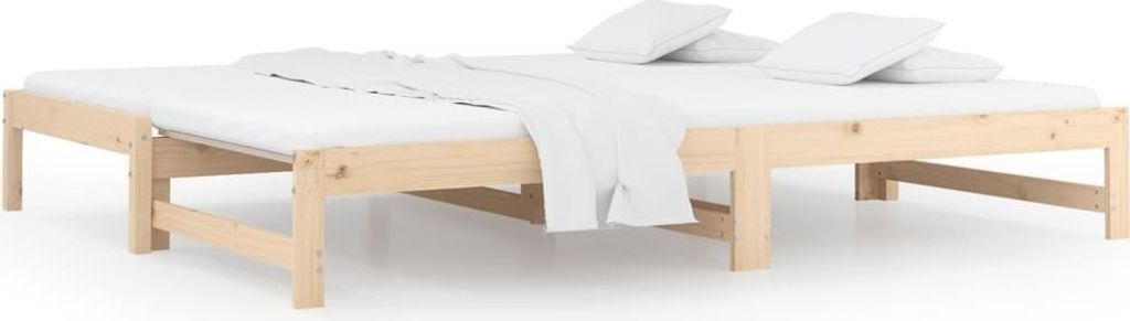 vidaXL Tagesbett Ausziehbar 2x(90x200) cm Massivholz Kiefer