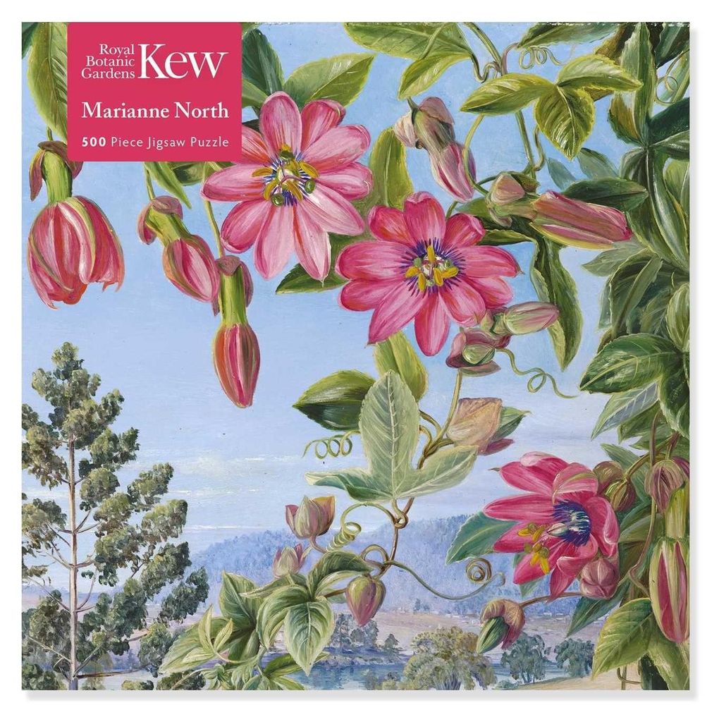 Adult Jigsaw Puzzle Kew: Marianne North: View in the Brisbane Botanic Garden (500 Pieces)