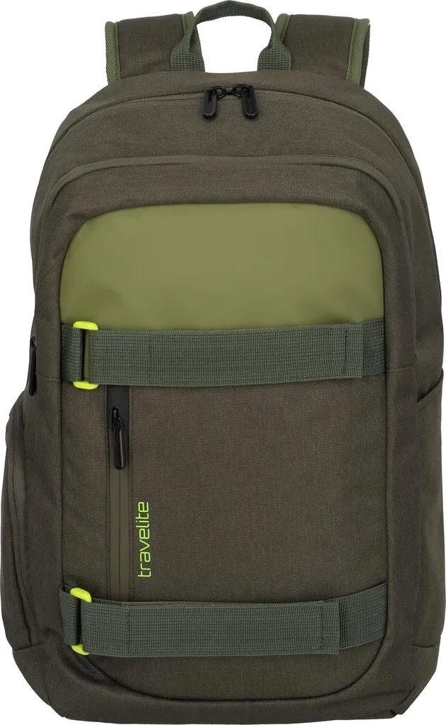 Zaino Travelite Pathway 28L Oliv: Laptop, Skateboard e Stile Urbano