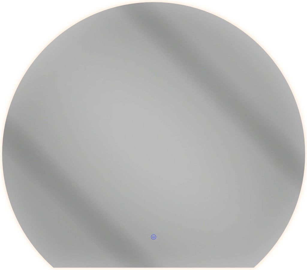 Planetmöbel LED Spiegel halbrund AUBE 100x90 cm | Touch, dimmbar