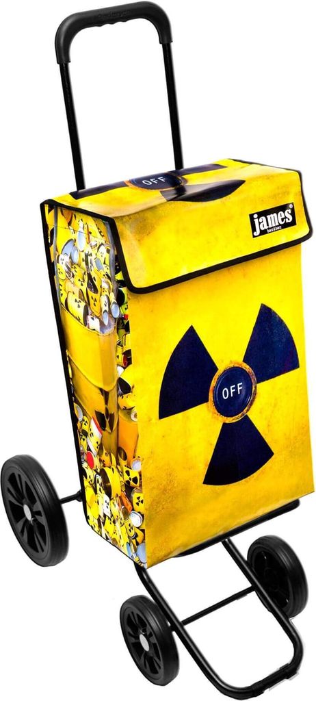 James Einkaufstrolley - ATOM-OFF - stabiler Einkaufswagen mit individuellem Design - einfarbig: gelb in Ausführung: Quattro-4Raeder