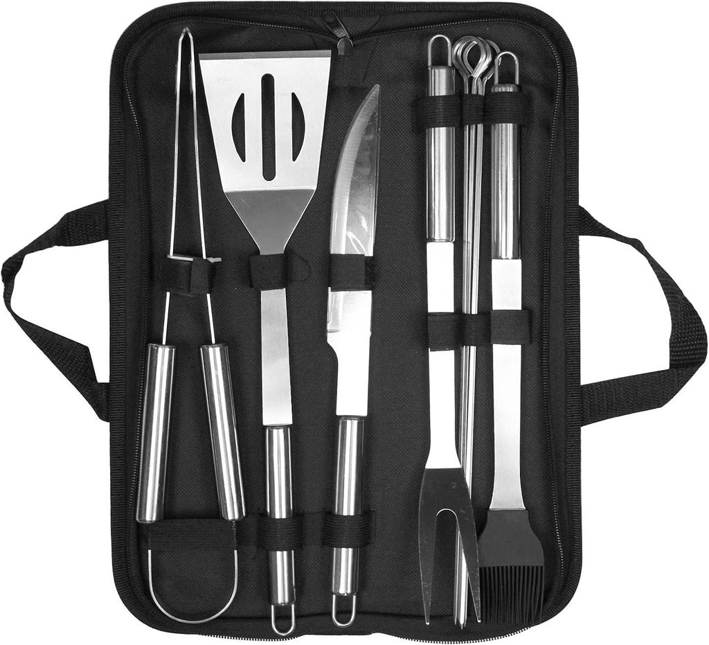 Piece Professional Edelstahl BBQ Utensil Set with Easy Carry Bag
