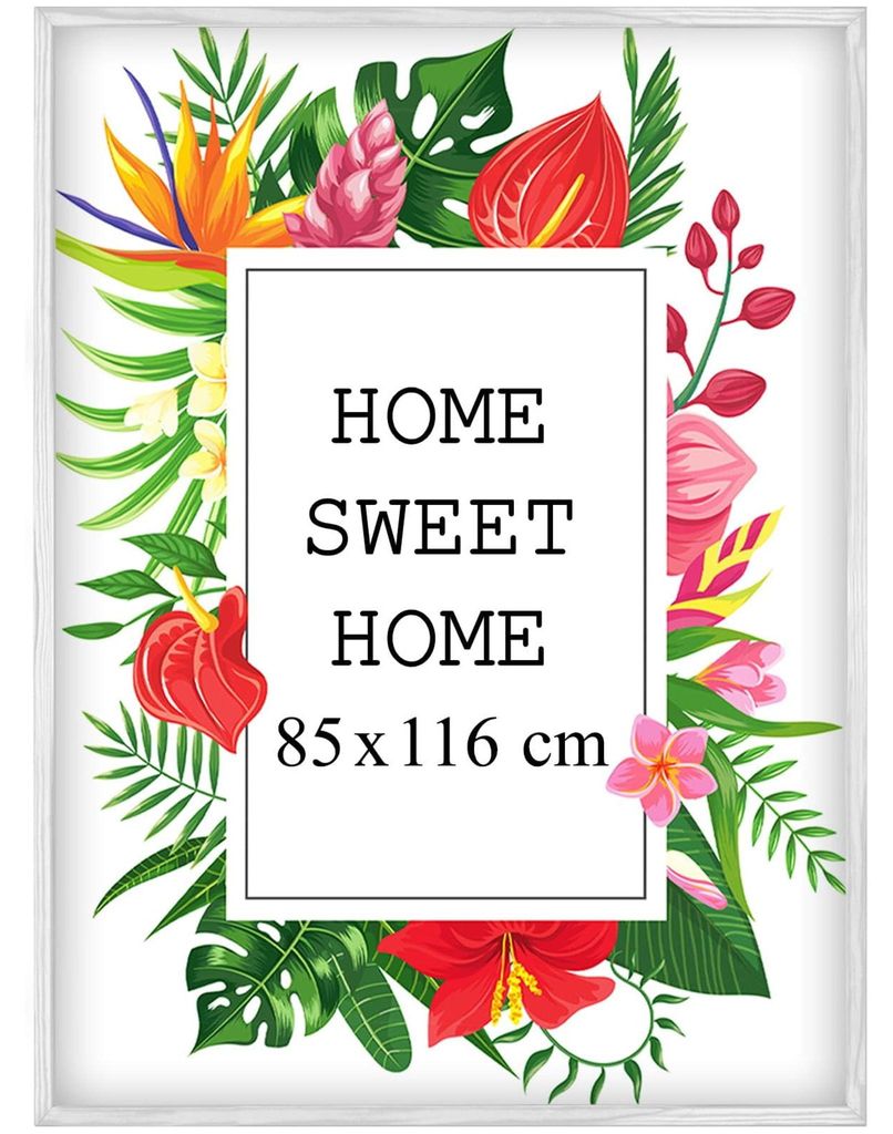 MG Design Weiß Bilderrahmen 85 x 116 cm - Aus echtem Holz Produktbild 