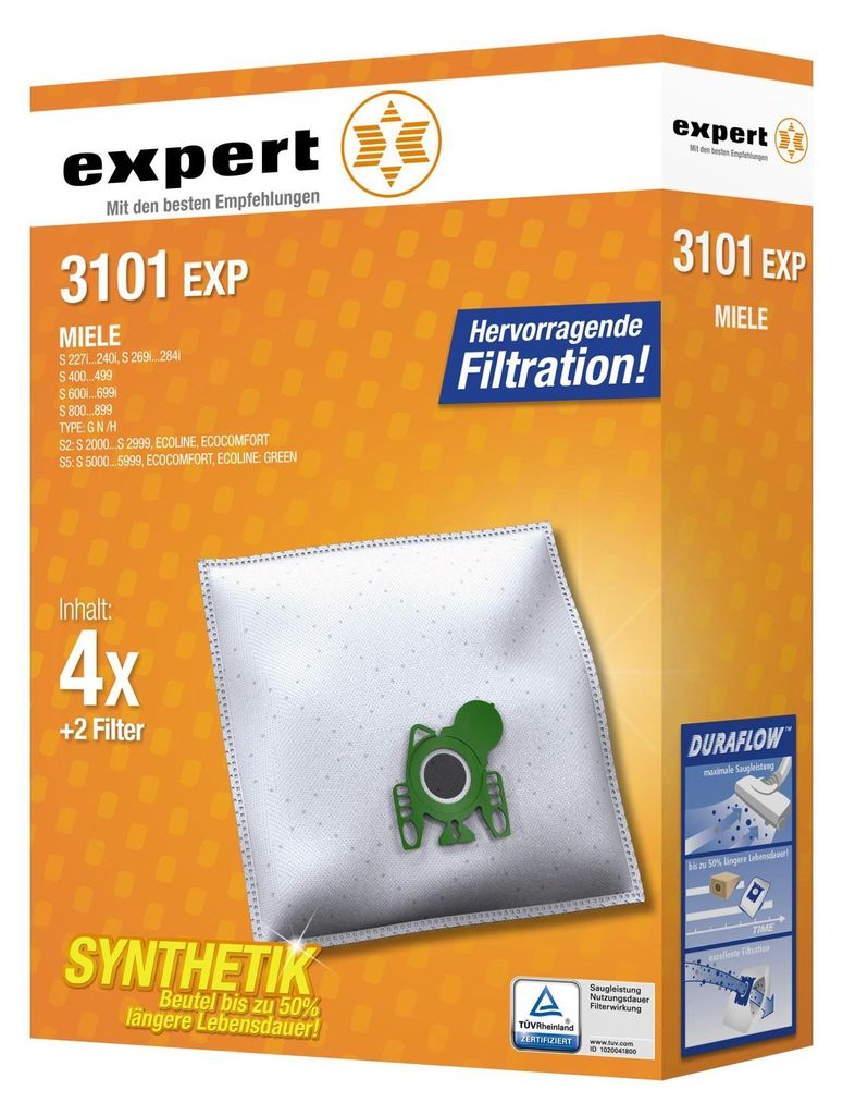 AEG 3101 EXP, Weiß, Synthetisch, 4 Stück(e), 2 Stück(e) Produktbild 